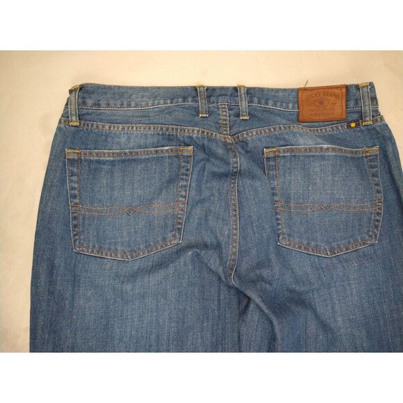 Lucky Brand 221 Original Straight Blue Cotton Denim Jeans 38 x 32 NICE - Picture 10 of 13